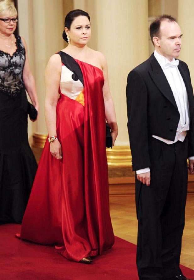 It's certainly no Bj rk swan dress as it's more of a classic gown design