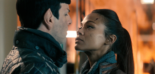 Zachary Quinto Zoe Saldana Spock and Uhura