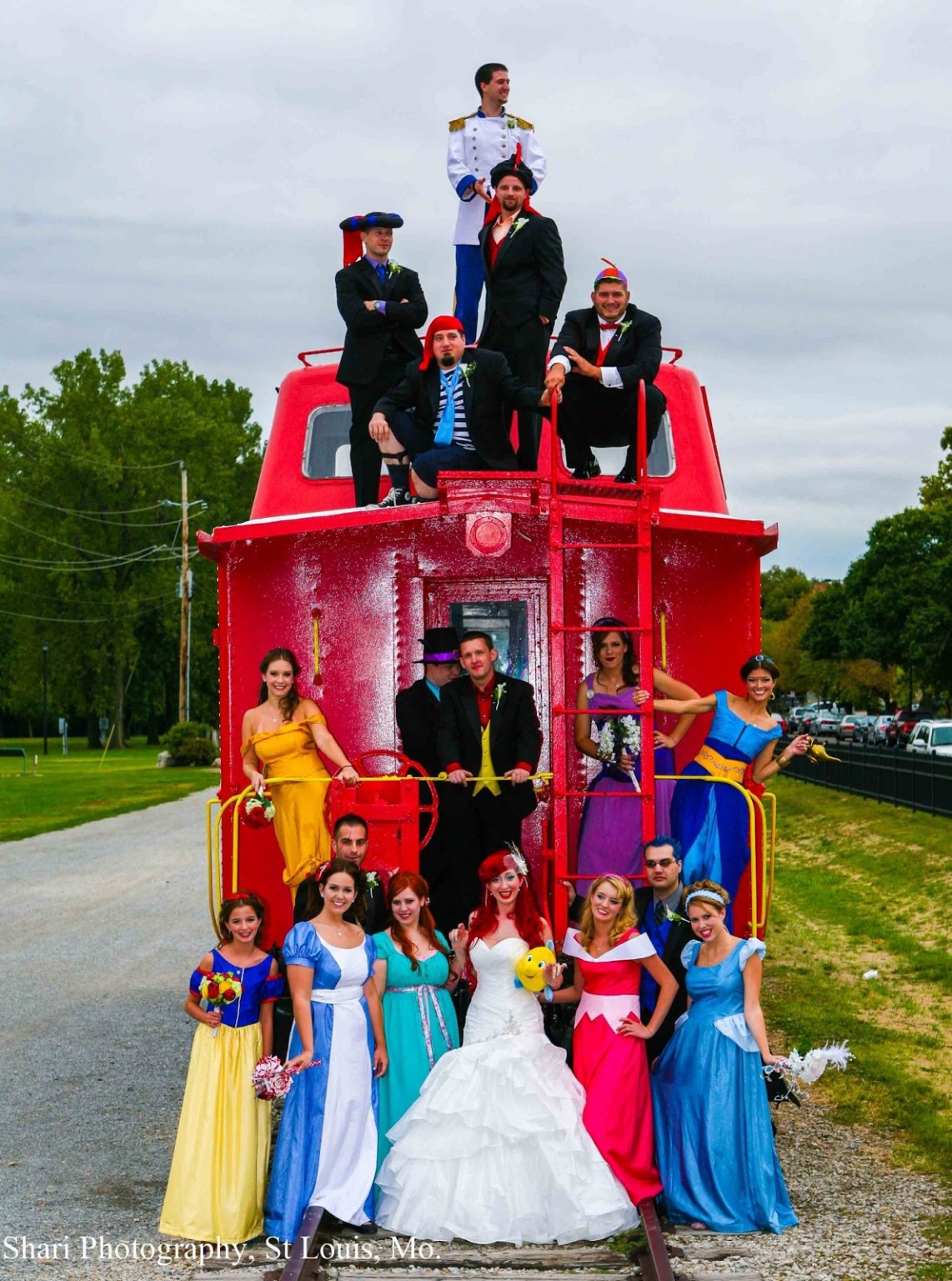 Bride Is Ariel, Groom Is Prince Eric, Bridesmaids Are