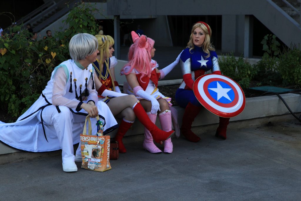 Sailor Scouts and Captain America