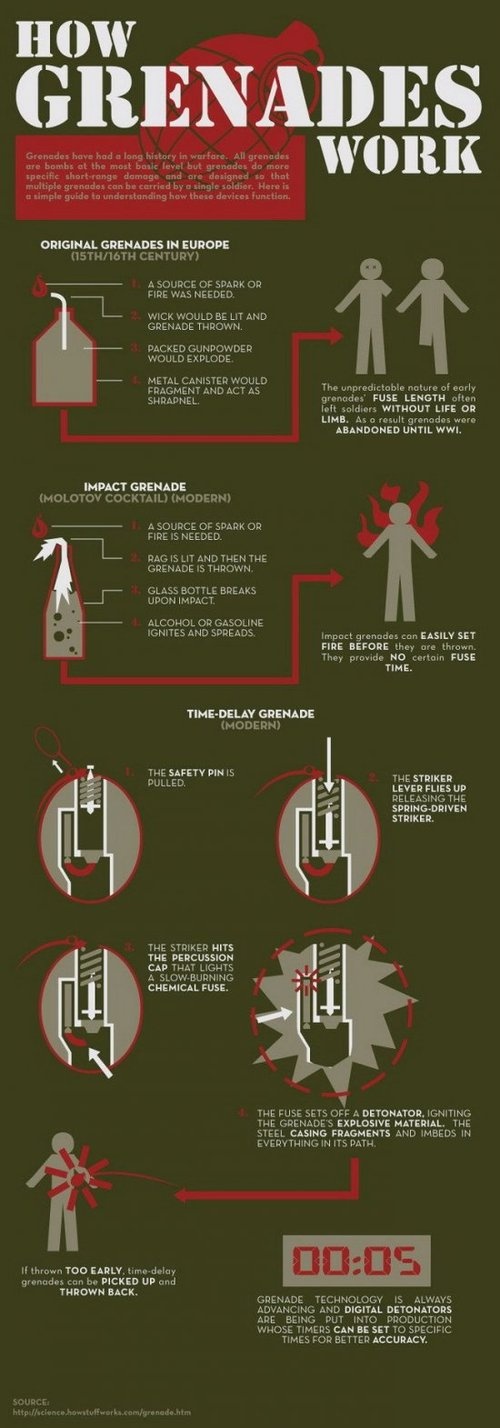 How Do Grenades Work? Infographic The Mary Sue