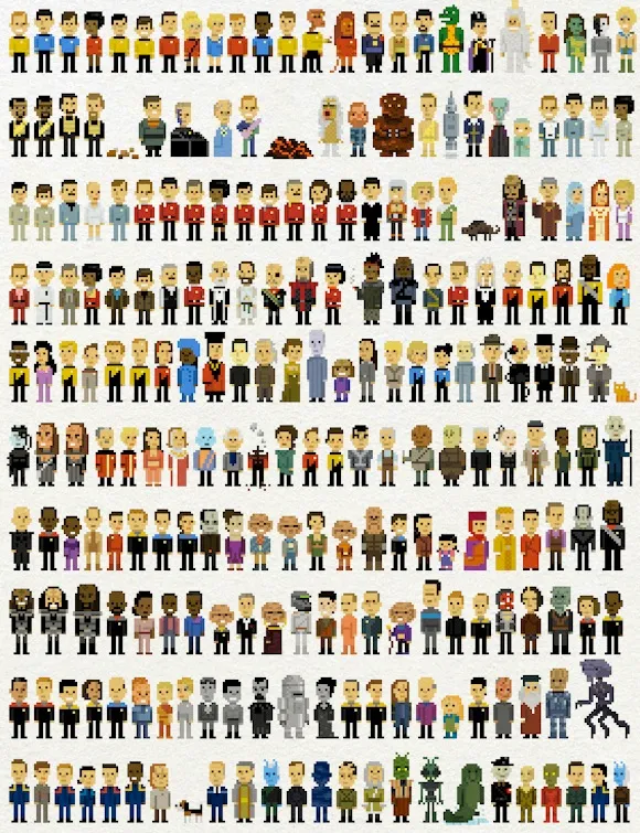 Star Trek Pixel Poster is a Rare, Adorable Puzzle | The Mary Sue