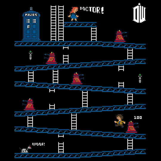 Doctor-Who-and-Donkey-Kong-Mash-up-T-Shirt