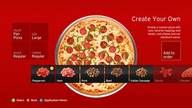 Pizza Hut Xbox App
