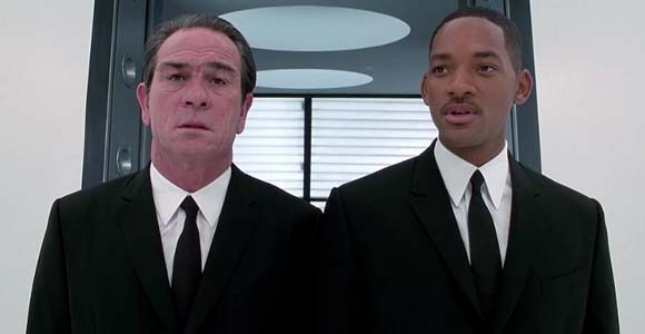 Will Smith and Tommy Lee Jones in Men in Black.