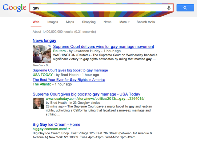 google gay search