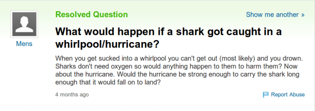 Sharknado Question