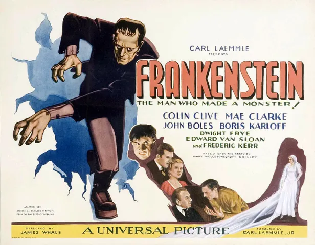 Lobby Card for Frankenstein, image via Wikipedia
