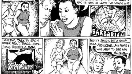 panels from Bechdel Wallace test. Image: Alison Bechdel.