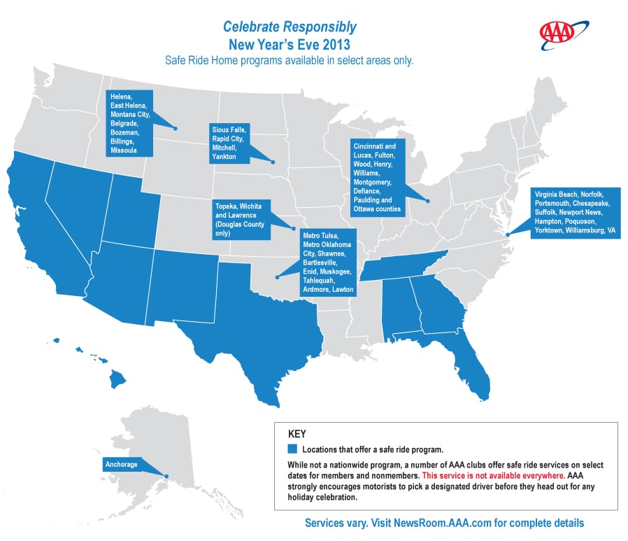 New Year's Eve AAA Tipsy Tow Sober Ride Program Facts The Mary Sue