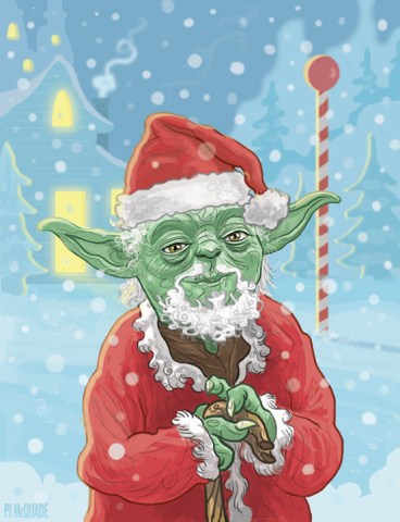 Yoda-Santa-Claus-Star-Wars-Christmas-Card-PJ-McQuade-1