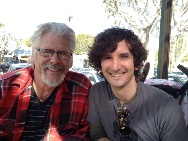 Actor Barry Bostwick (left) with Gabe Diani (right.) Also hot cocoa (not pictured.)