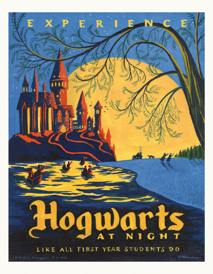 Harry Potter Hogwarts Express Train Movie Poster Travel Poster 