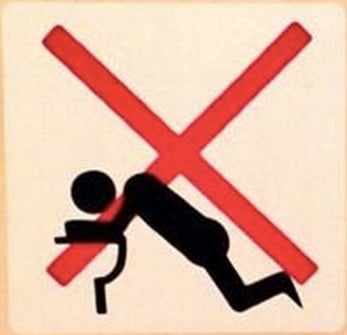 No Puking Toilet Sign
