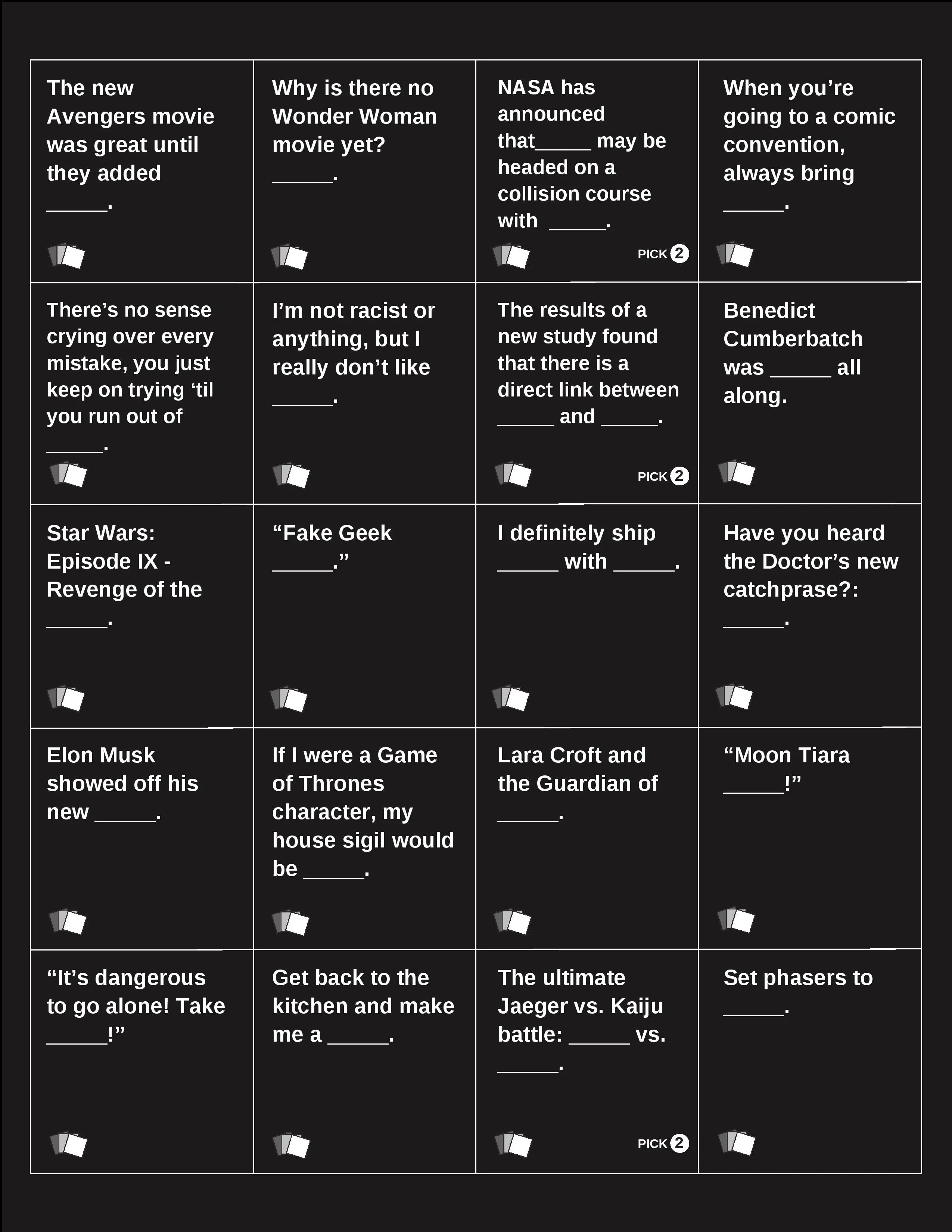 The Mary Sue Cards Against Humanity The Mary Sue