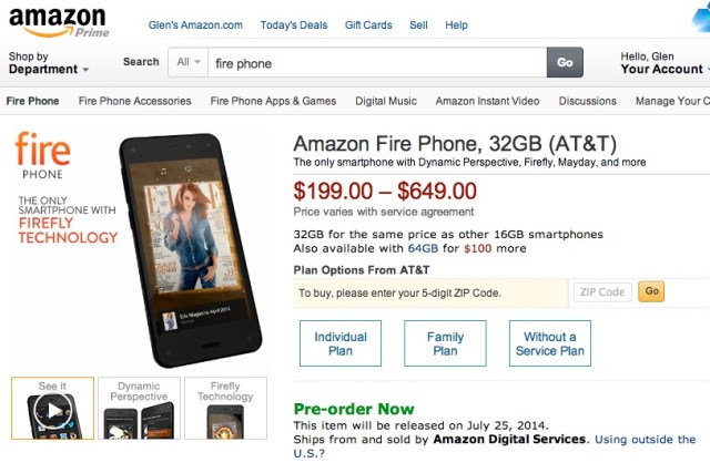 Amazon Fire Phone Price