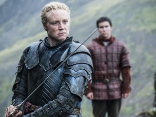 Gwendoline Christie as Brienne of Tarth in HBO's Game of Thrones.