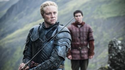 Gwendoline Christie as Brienne of Tarth in HBO's Game of Thrones.