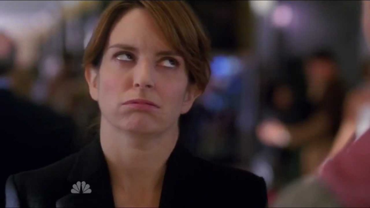Tina Fey rolls her eyes in 30 Rock