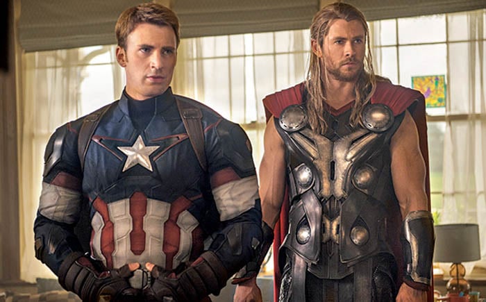 Thor and Captain America in Age of Ultron