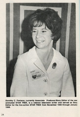 Photo of D. C. Fontana, from the 1973 program