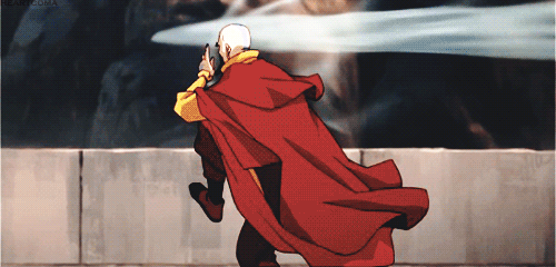 Love that Tenzin mimics Aang's moves from the show intro! Take THAT Zaheer!