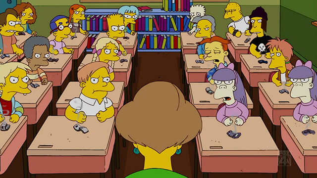 angry students simpsons
