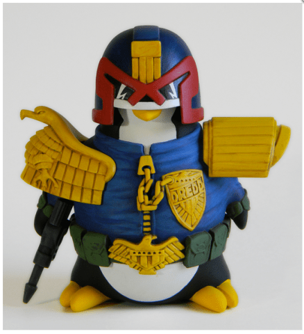 Judge Dredd Penguin toy from Blind Mouse Toys