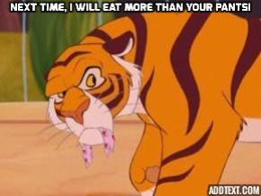 Do not mess with my Princess Bestie. I will bite you. I'm an actual tiger!