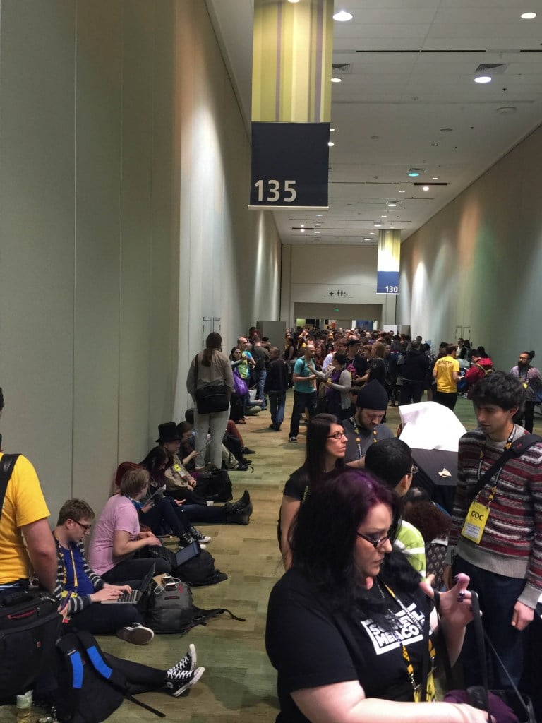 The line outside the #1ReasonToBe panel. The room was absolutely PACKED.
