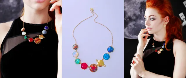 solar system necklace