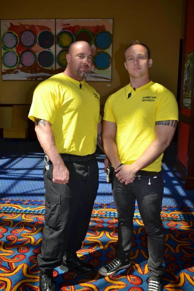 Derek Barefoot (left) with one of his volunteers. Photo: Cos Couture 