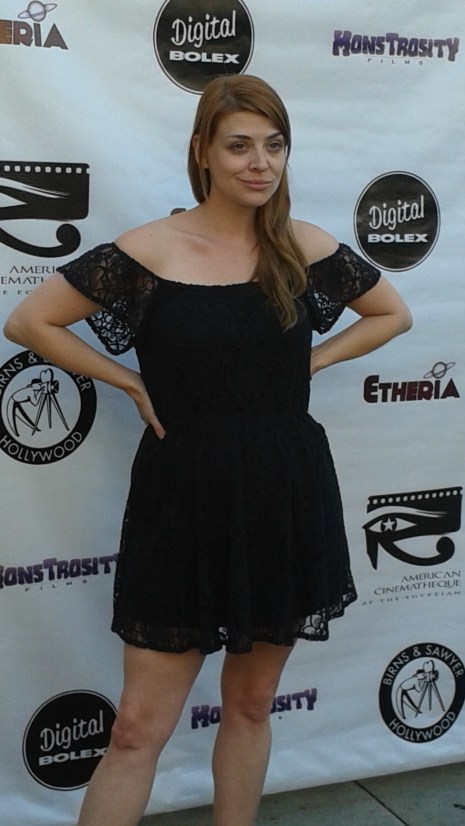 Amber Benson on the red carpet promoting her film, SHEVENGE. 