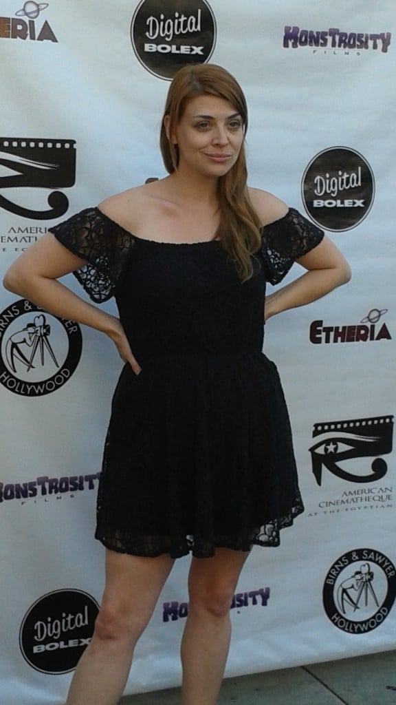 Amber Benson on the red carpet at Etheria Film Night. 