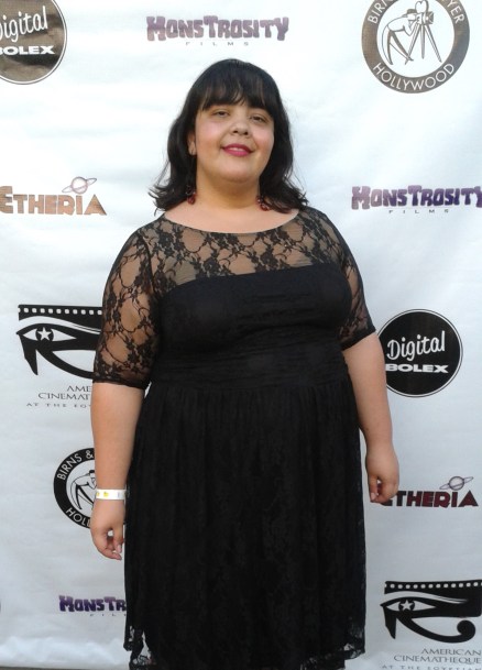 Yours truly at Etheria Film Night - posing on the red carpet, because that's what you do in L.A. It's a whole thing.