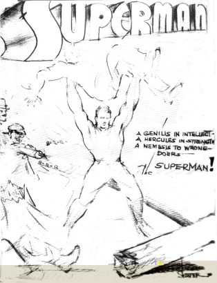 Superman early sketch