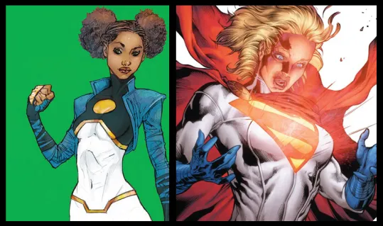Tanya Spears and Power Girl S-Shield
