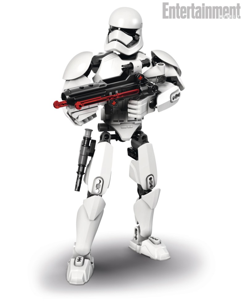 Believe it or not - this is from LEGO. This 9-inch, poseable stormtrooper figure has 81 separate pieces. Sadly, it's display-only at SDCC. You'll have to wait until Jan 1st, 2016 to buy one.