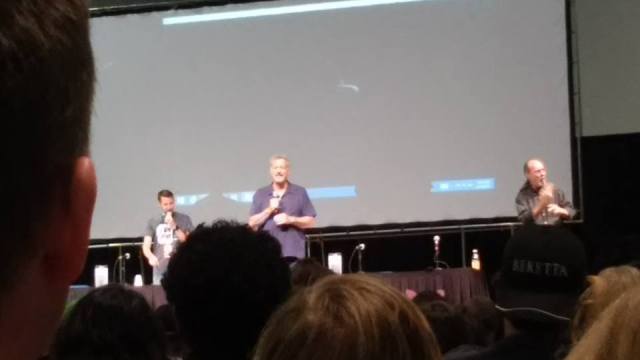 John de Lancie answering fan questions at Indy PopCon.