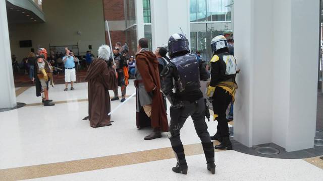 Everybody was Jedi fighting!