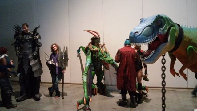 More photobombing T-Rex. I love it.