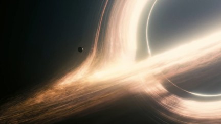 Interstellar movie black hole simulation.