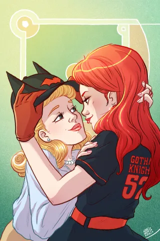 Variant cover for DC Comics Bombshells #3 by Kate Leth.