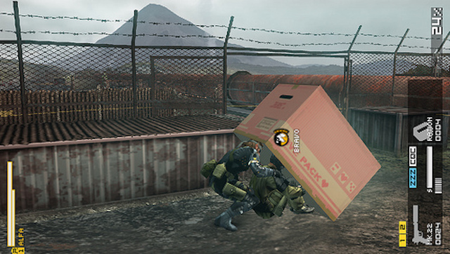 Metal Gear Solid cardboard box.