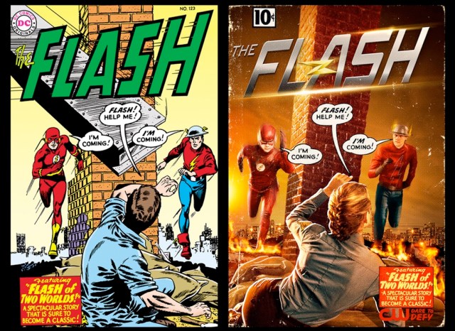 The Flash season 2 poster vs comic cover