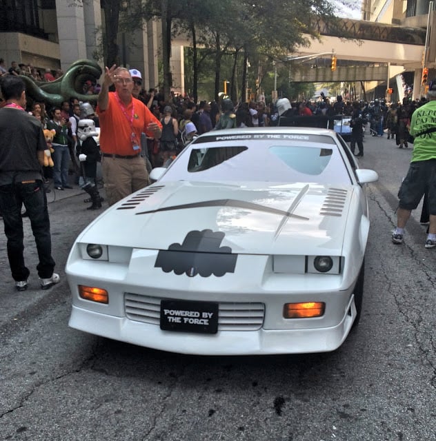 My only parade photo was totally worth it. Stormtrooper car FTW!