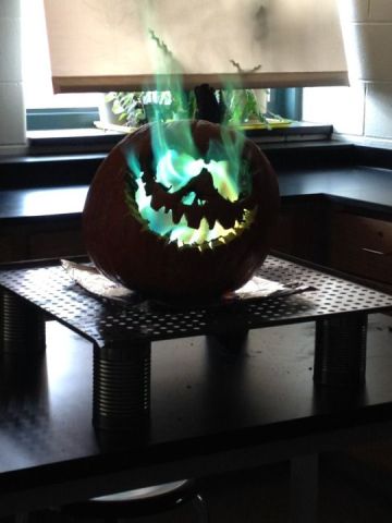 Green Flame Jack-o-Lantern