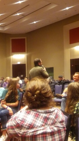 Mark Sheppard engages the crowd