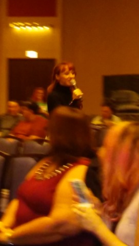 Ruth Connell among the general admission seats