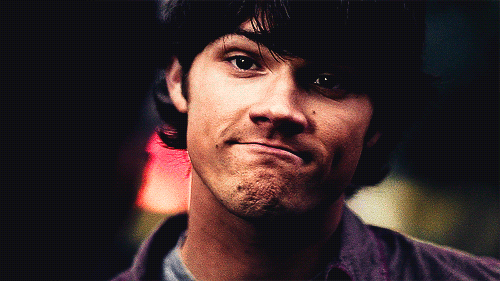 Sam has a reaction shot for EVERYTHING